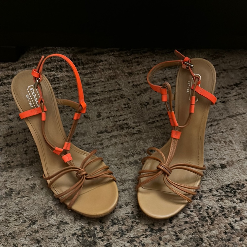 Coach sling backs 3” heels